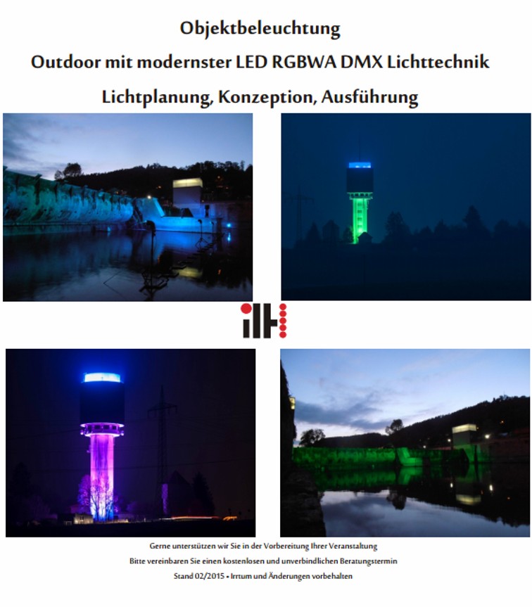 LED Objektbeleuchtung Outdoor RGBWA DMX Lichttechnik